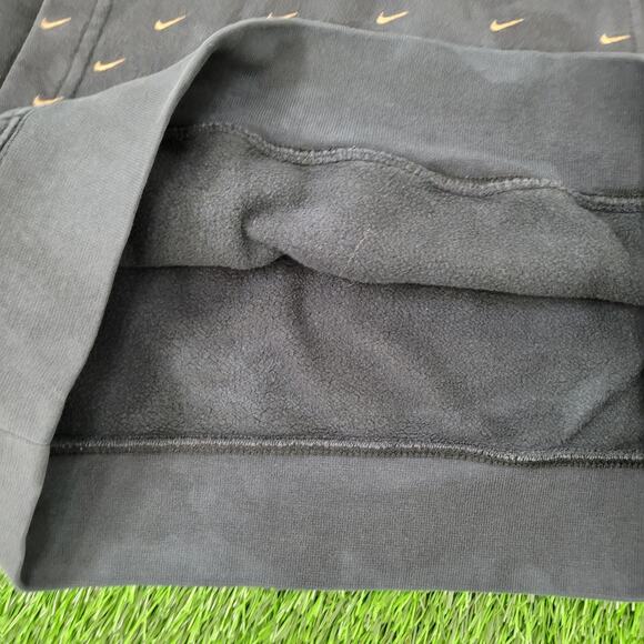 NIKE Swoosh Hoodie Medium 23x25 Baggy Faded Black AOP - Picture 14 of 16